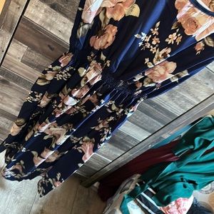 Navy floral dress